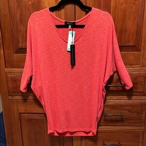 Laila Jayde Coral V-Neck Blouse